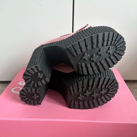 Discontinued Dollskill Sugar Thrillz Pink Princess Puff Platform Loafters Size 8 - Picture 5 of 6